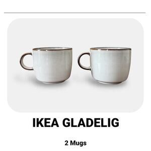 IKEA GLADELIG Gray 3 1/4" Mug 3 oz